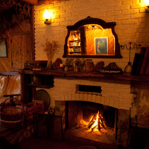La Casona de Odile Hostel Fireplace